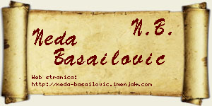 Neda Basailović vizit kartica